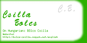 csilla bolcs business card